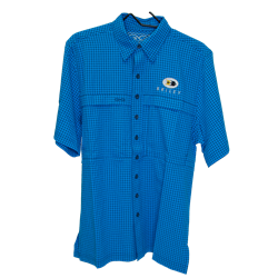 Game Guard Tech Check Shirt Atlantic with Briley Logo